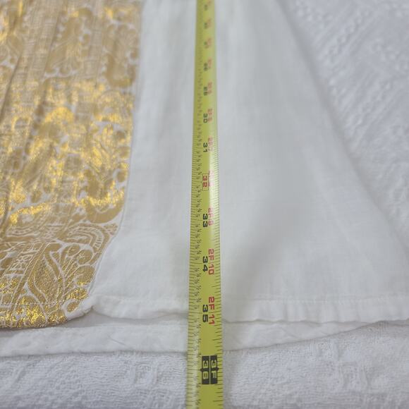 Manima Styled in Italy Gold & Embroidered Ethnic Tunic Kurta Beautiful detailing - Picture 5 of 10